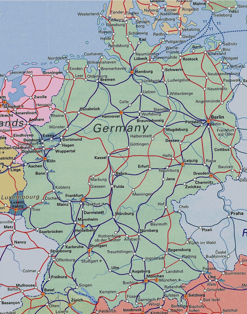 Almanya Demiryolu Haritası